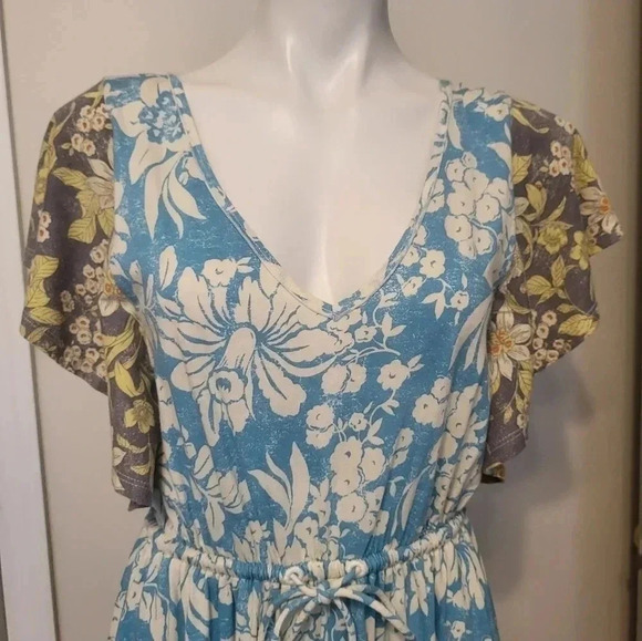 Daily Practice Anthropologie Tiered Ruffle Floral Flutter Sleeve Mini Dress(XS) - Picture 7 of 13
